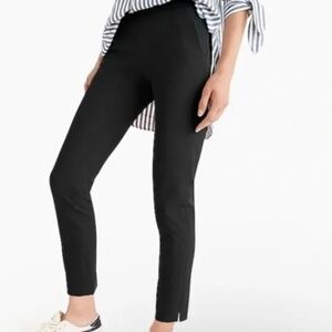 J CREW MARTIE ANKLE PANT IN BI-STRETCH COTTON - BLACK 4